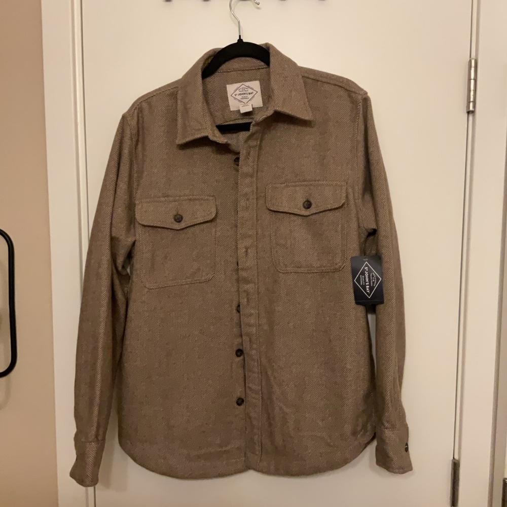 St. John's Bay Tan Shirt Jacket